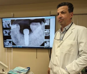 Dr. Vahan With Dental Implant Xray
