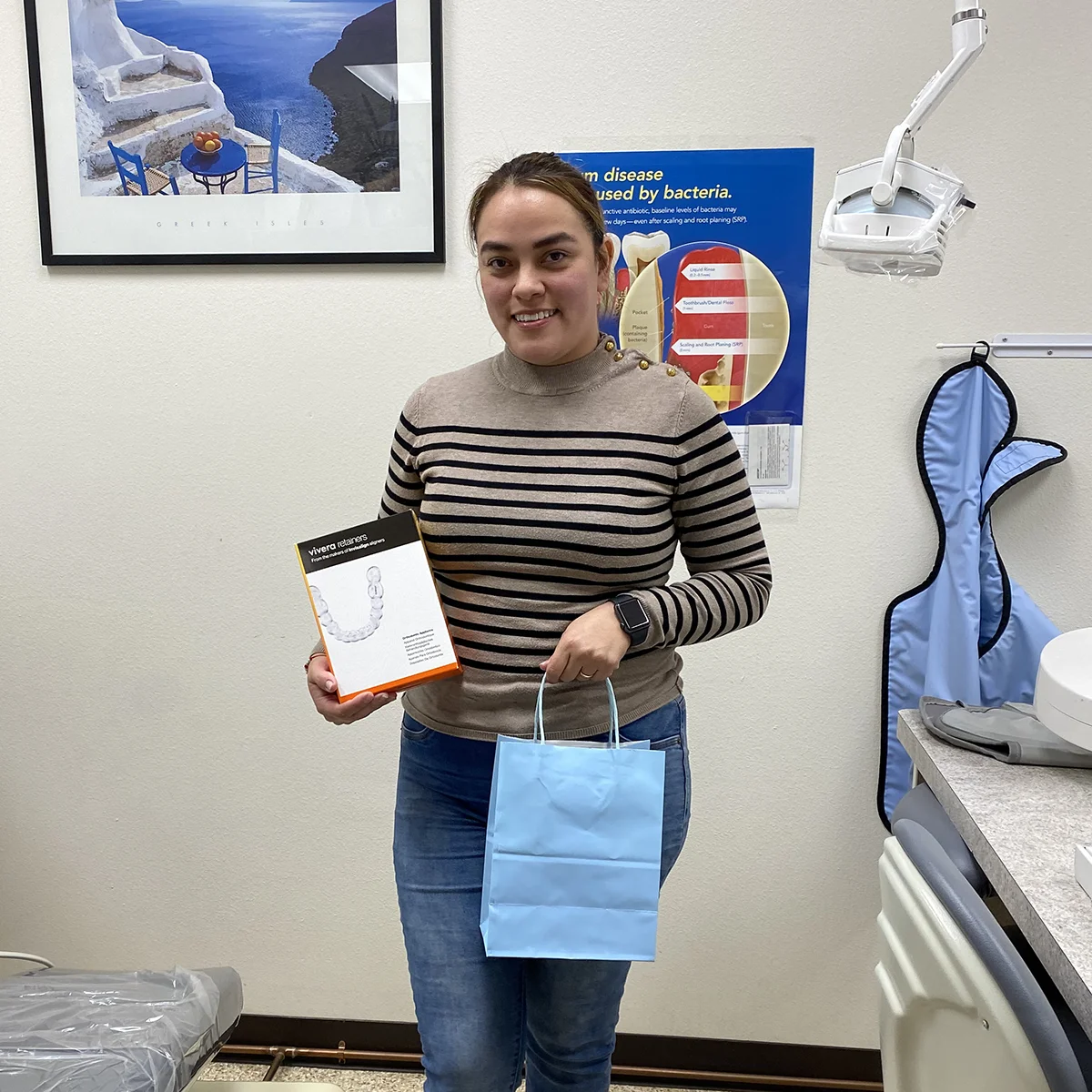 Fontana Invisalign Patient Taking Home Clear aligners System