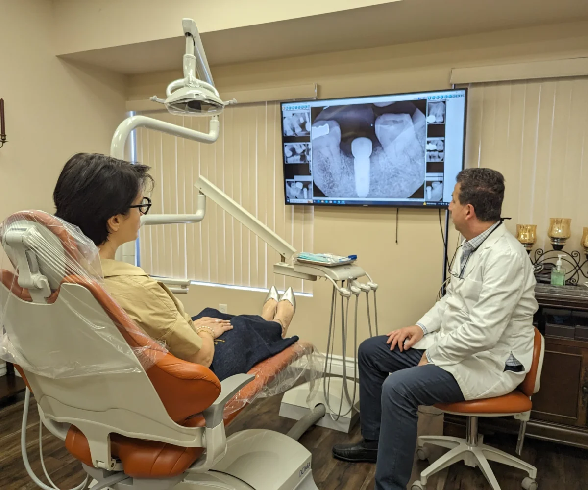 Dr. Vahan With Dental Implant Patient